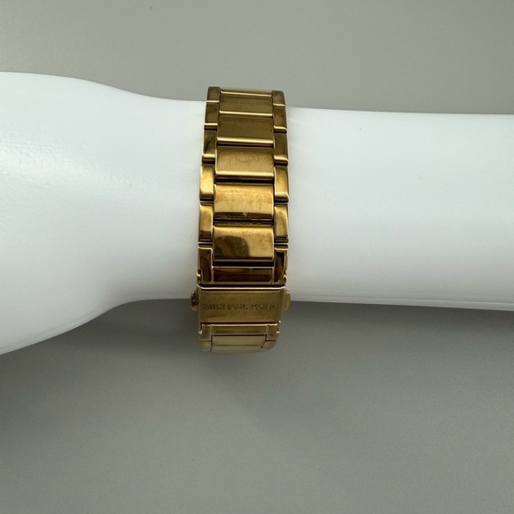 Michael Kors Gold Crystal Embellished Chronograph Watch - Picture 3 of 10